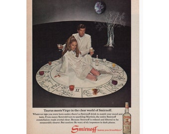 1970s Vintage Liquor Ads | Smirnoff | Martini Rossi | Wolfschmidt | Canada Dry | Gordon's | Retro Poster | Wall Art | Decor | Gift