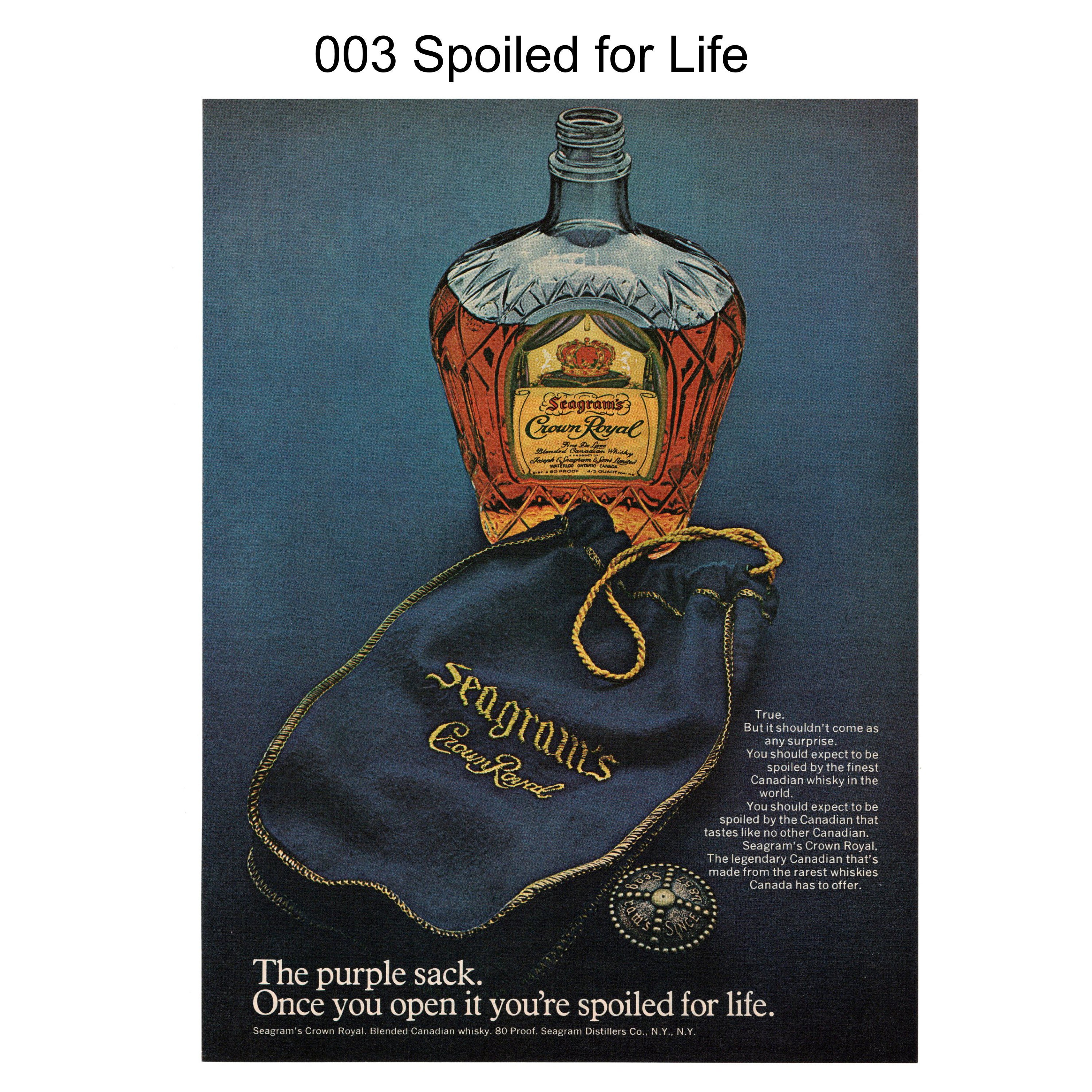 1970s Liquor Ad | Crown Royal Canadian Whisky | Retro Poster