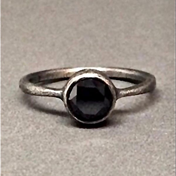 black diamond ring 1ct engagement ring oxidized sterling silver black diamond wedding ring avante guard wedding ring atypical engagement