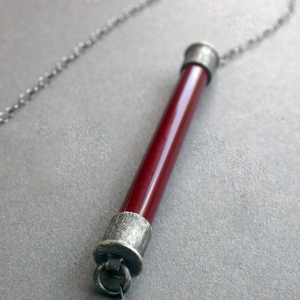 color bar pendant in MERLOT-ThE OrIGInAL CoLoR BAR PENDANT linear geometric necklace bar necklace horizonta