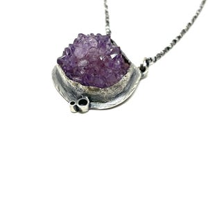amethyst flower crystal necklace