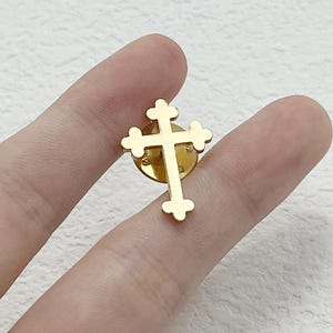 Cross Brooch Pin for Men Women, Gift for Pastors, Christmas Easter Gift, Christian Brooch, Catholic Badge, Gift for Christians