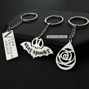 Custom Image Keychain | Custom Logo Keyring | Personalized Key Chain for Business Marketing Wedding Favors Business Company