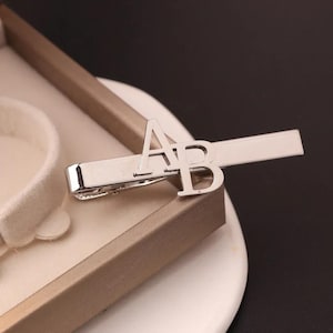 Op maat gegraveerde dasspelden | Dasspeld getuige: aangepaste stropdasclips met initialen, gepersonaliseerd cadeau stalknecht, stropdas heren monogram, aangepaste stropdasclip bruiloft