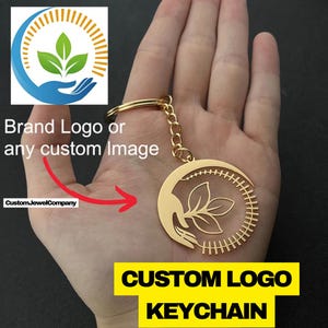 Custom Logo Bulk Keychains for Business | Personalized Brand Keychains | Hotels Restaurants Company Employee Key Rings | Wedding Favor Gifts