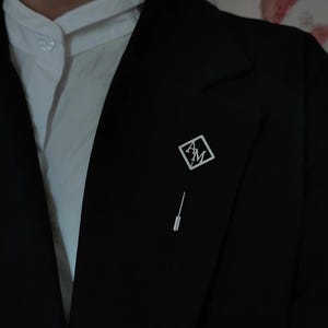 Custom Lapel Pins Brooch with Initials | Personalized Name Tags Initials Brooch, Monogram Dress Brooch, Blazer Pin, Birthday Christmas Gift