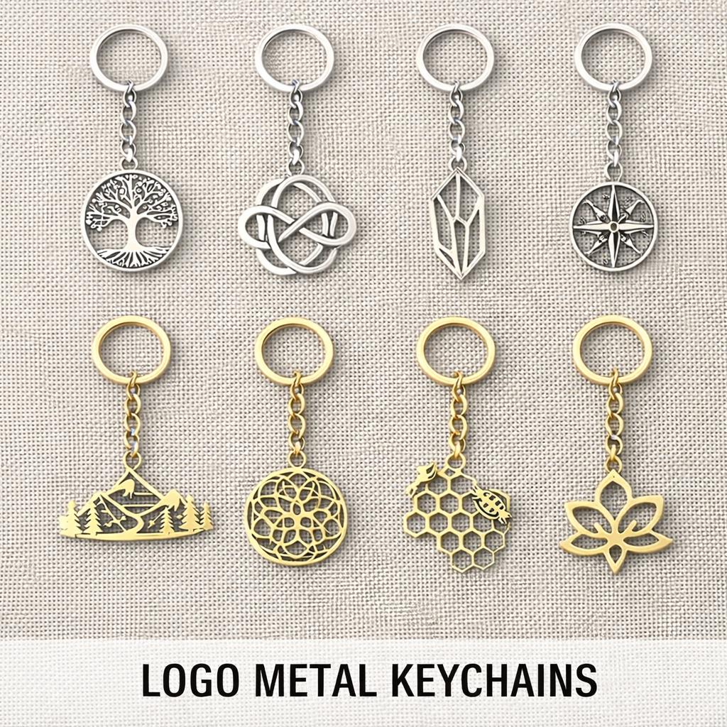 Custom Logo Keychains for Brand Logo, Personalized Key Chain Ring ...