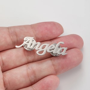 Custom Brooch Pin for Men Women | Personalized Name Brooch Pin Gold Brooch Pin Silver Brooch Pin Trendy Pins Badge Nameplate Brooch Jewelry