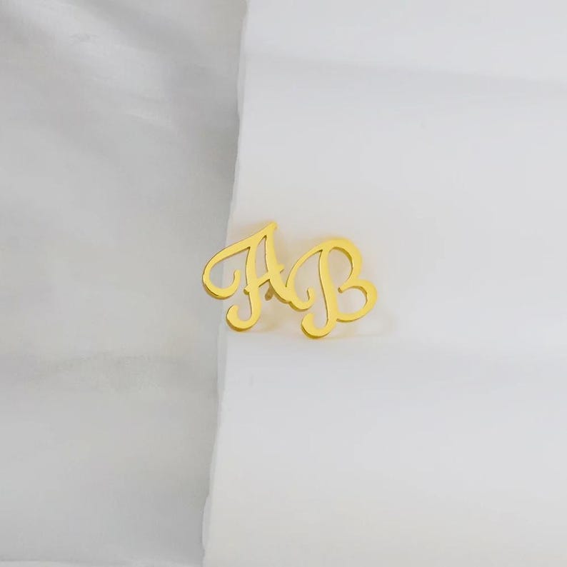 Custom Initials Cufflinks for Groom Groomsmen Gift | Personalized Initial Cufflinks Gold Silver Champagne Gold Custom Cufflinks Wedding Day