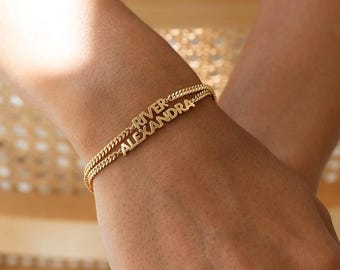 Custom Name Bracelet Women Men | Name bracelet Children | Name Bracelet Set | Name Link Bracelet | First Name Bracelet | Steel Name Bracelet