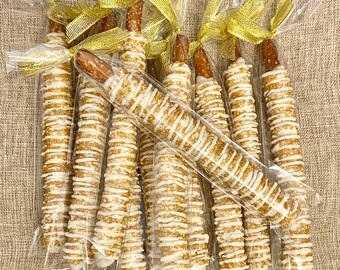 Creamy Coconut Coated Pretzel Rods (Set of 12)