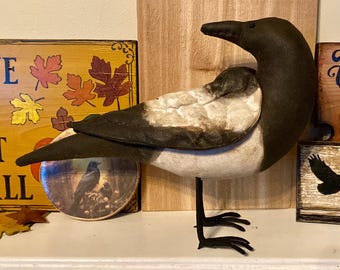 Primitive Rustic Magpie Crow Doll
