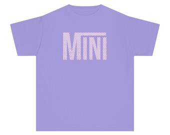 T-shirt da bambino di peso medio in mini colori comfort a quadri