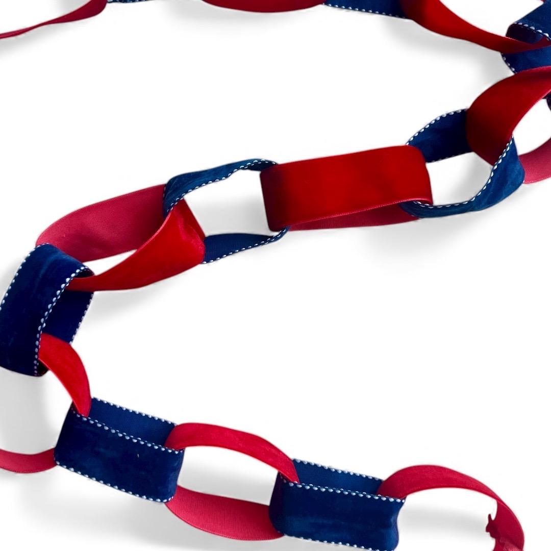 Velvet Ribbon Chain Garland | Christmas Holiday Decor - Etsy