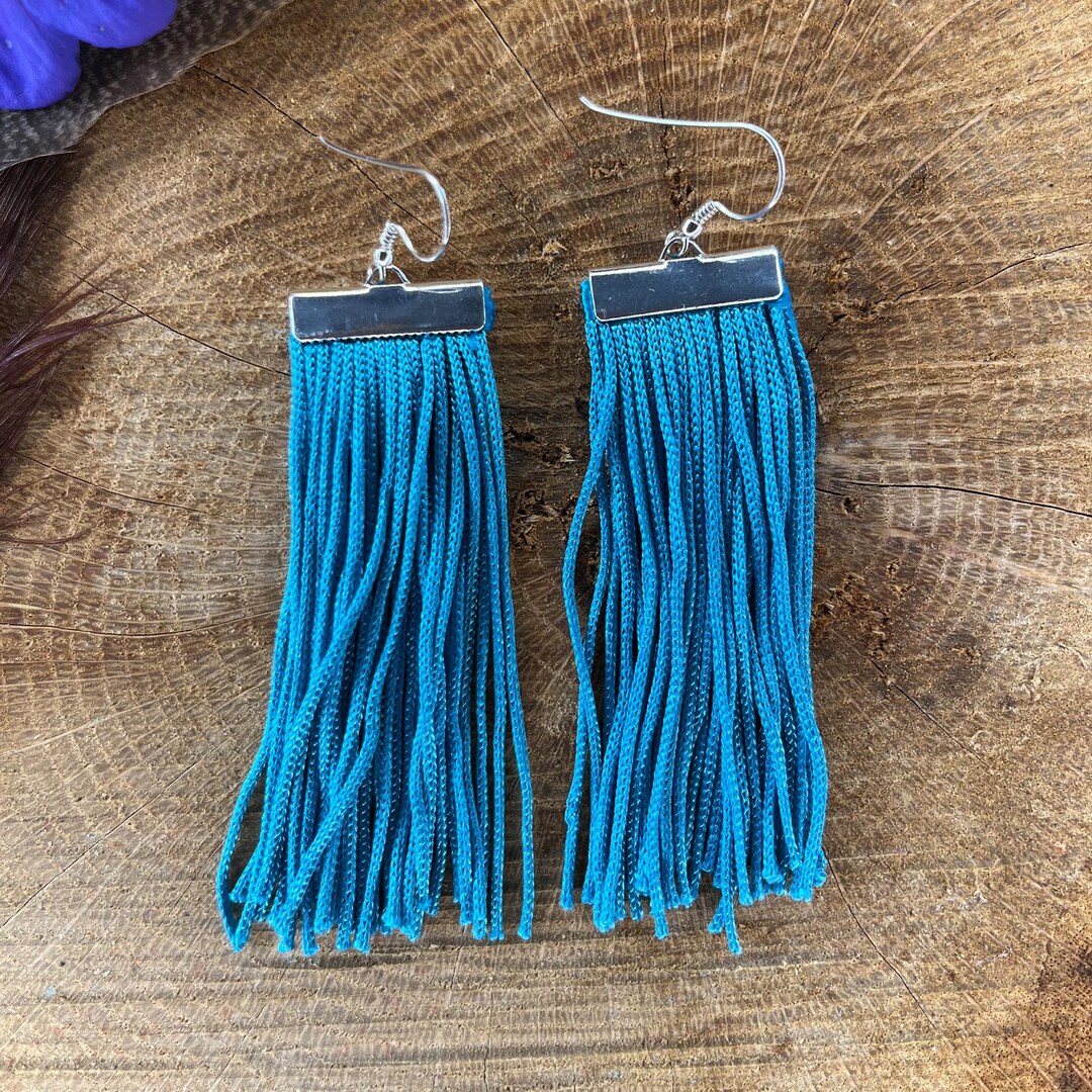Orecchini Cowgirl A Goccia Con Cavallo E Turchese &ndash; Argento Tibetano Fatto A Mano