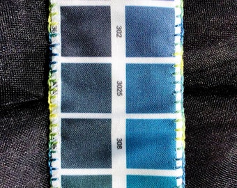 Colour Theory (Blues and Greens) Reversible Fabric Bookmark