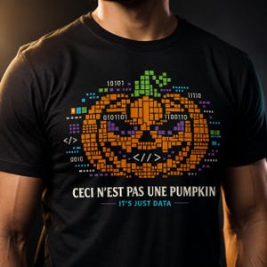Ceci N'est Pas Une Pumpkin Shirt, Programmer Halloween Tee, Coding Pumpkin T-Shirt, CS Nerd Halloween Gift, Software Engineer Costume