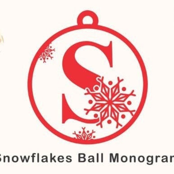 Snowflakes Ball, last name, monogram, decorative font, display font, stylish font, craft font, stylish font, winter font, personalize, farme