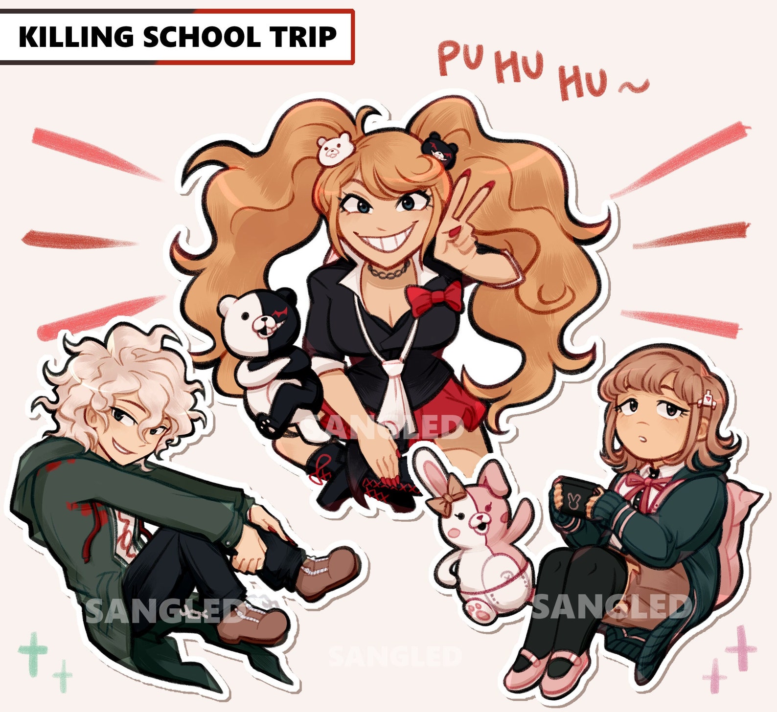 Danganronpa - Sticker/Button/Keychain Charms