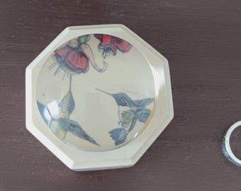 Vintage Hummingbird Magnifying Glass Paperweight: Reader Gift