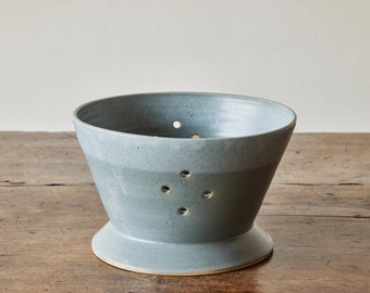 Ceramic Colander In Blue