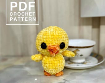 Chloe the Chick Crochet Pattern, Cute Handmade Gift, Beginner Crochet Low Sew, DIY Crochet Pattern Gift, English PDF Crochet Pattern Gift