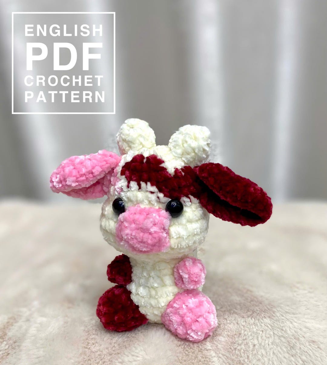 Carl the Cow Crochet Pattern, Cute Handmade Gift, Beginner Crochet Low ...
