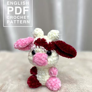 Carl the Cow Crochet Pattern, Cute Handmade Gift, Beginner Crochet Low Sew, DIY Crochet Pattern Gift, English PDF Crochet Pattern Gift