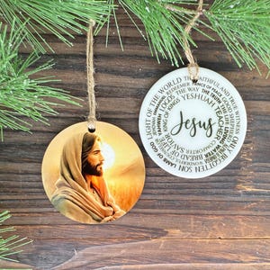 Bulk ornament The names of Christ Christmas Ornament | Perfect gift for Relief Society | Christ Centered Christmas Ornament