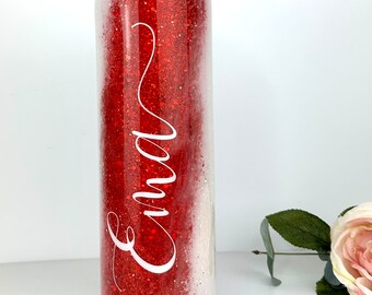 Red White & Blue 30oz tumbler w/ handle | Personalized Tumbler | Glitter Epoxy Cup with Handle | Great gift idea