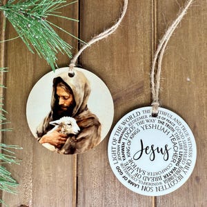 Bulk ornament The names of Christ Christmas Ornament | Perfect gift for Relief Society | Christ Centered Christmas Ornament