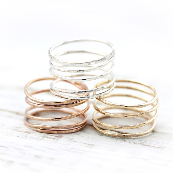 Bague Spirale en argent sterling ou gold filled