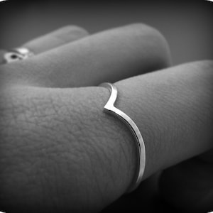 Pointy ring - recycled sterling silver ring