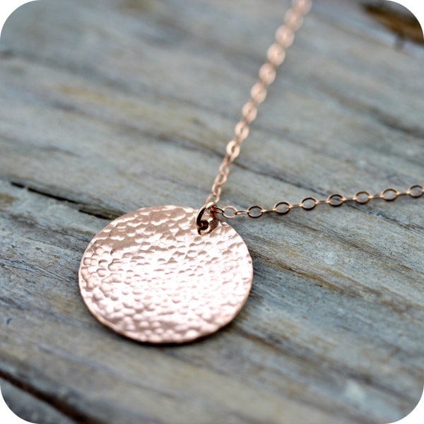 Gold Disc Necklace Etsy