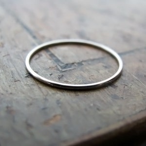 Platinum ring extra skinny stacking ring image 2