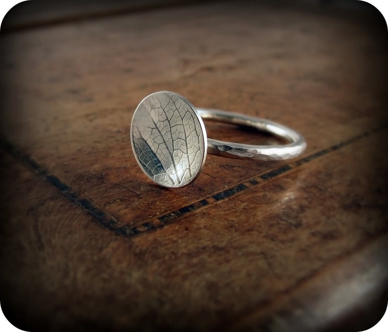 Hydrangea petal ring sterling silver ring image 2