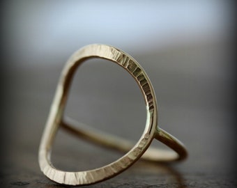 Forged ring - gold filled ring