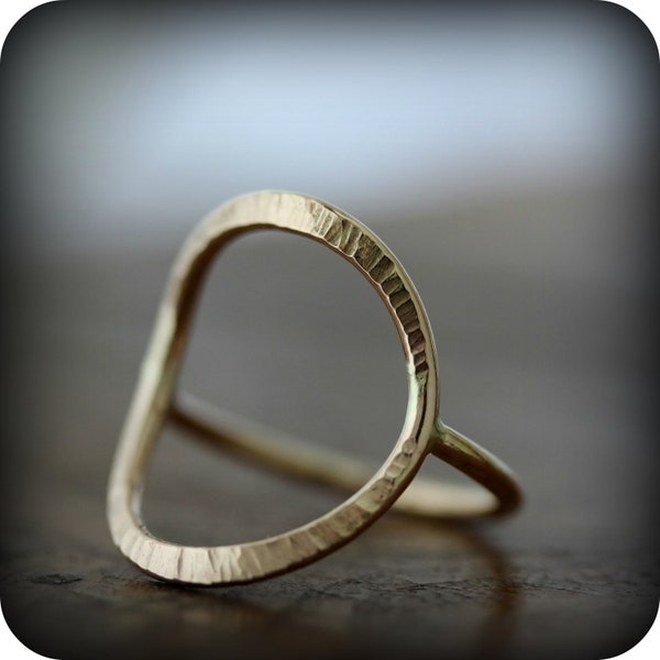 Forged ring - gold filled ring