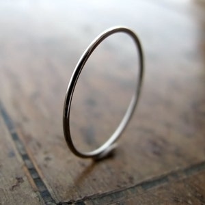 Platinum ring - extra skinny stacking ring