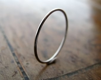 Platinum ring - extra skinny stacking ring