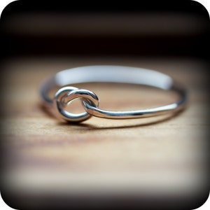 Knot ring 18 gauge recycled sterling silver ring image 2