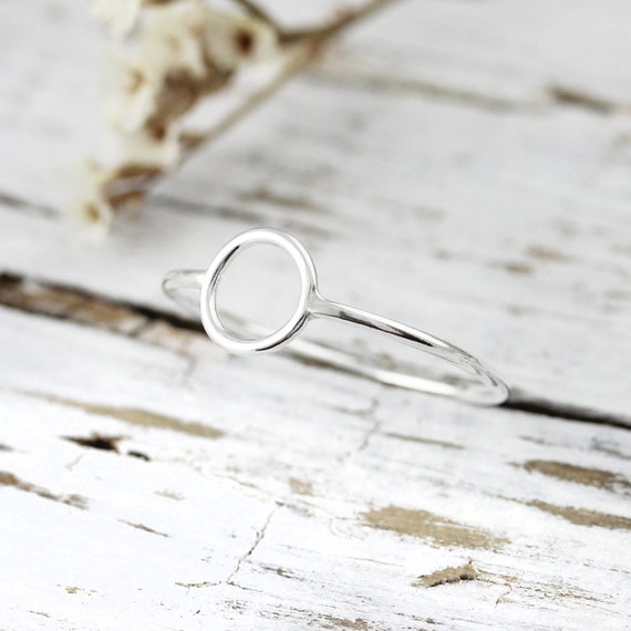 Silver shop ring circle