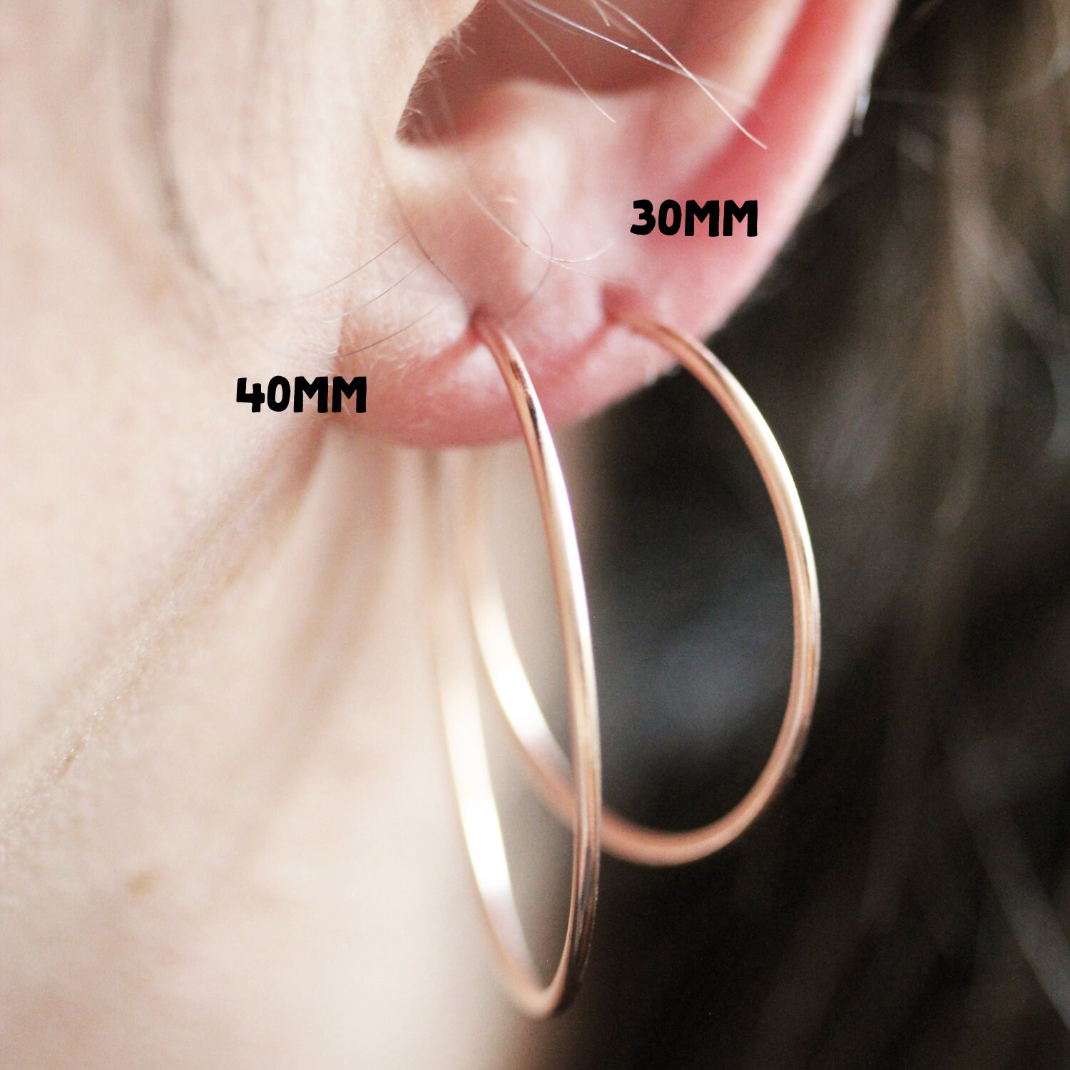 Boucles d'oreilles anneau plat