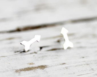 Tiny arrow studs - sterling silver earrings