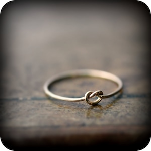 Knot ring - recycled solid 14K yellow gold ring