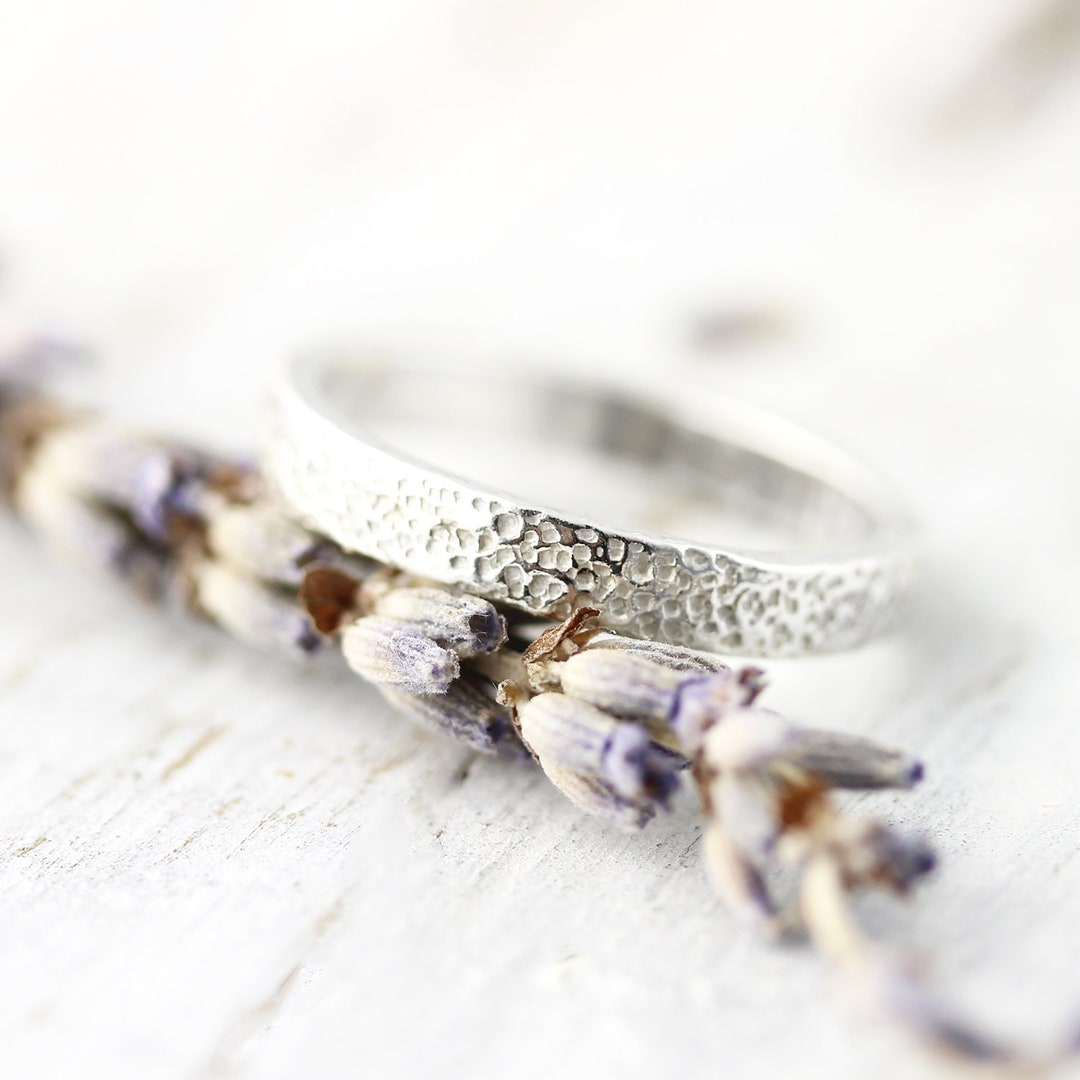 Chunky Stippled Ring - Thick Sterling Silver Ring - Etsy