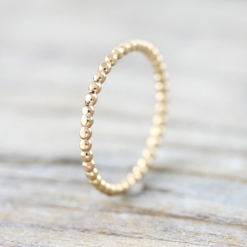 Dotted stacking rings in sterling silver, gold filled or rose gold filled image 4