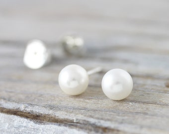Boucles d'oreilles perles et argent sterling