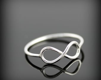 Infinity ring - recycled sterling silver figure 8 ring