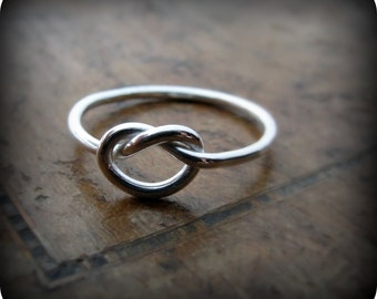 Knot ring - 16 gauge recycled sterling silver ring